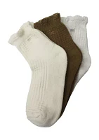 Waffle Midi Boot Socks - 3 Pack