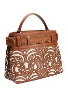 Willette Floral Dye Cut Satchel