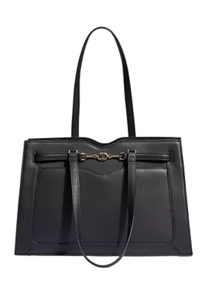 Loraine Leather Box Tote Bag