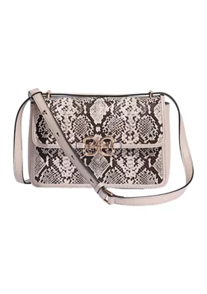 Christy Convertible Snake Printed Shoulder Bag