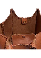 Sylvia Whipstitch Expendable Leather Tobo Bag