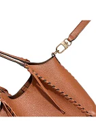 Sylvia Whipstitch Pebbled Leather Crossbody Bag