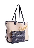   Harper Coated Canvas Medium Shopper Tote 