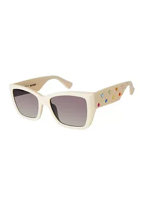 Kensington Rectangular Frame Crystal Sunglasses