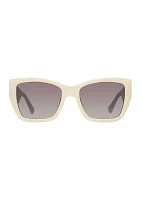 Kensington Rectangular Frame Crystal Sunglasses