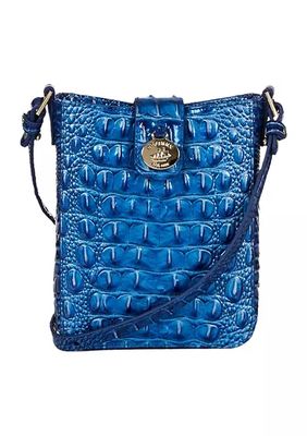 Brahmin Marley Crocodile-Embossed Crossbody Bag