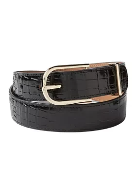 Medium Leather Gold Buckle Belt