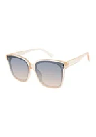 Jessica Simpson Plastic Flush Lens Rectangular Sunglasses