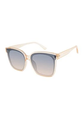 Plastic Flush Lens Rectangular Sunglasses