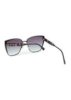 Metal Vented Cat Eye Sunglasses