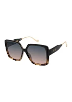 Plus Square Metal Tip Sunglasses