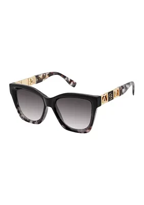 Cat Eye Metal Square Sunglasses