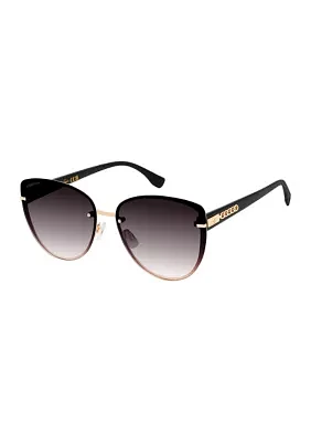 Plastic Rimless Cat Eye Sunglasses