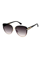 Plastic Rimless Cat Eye Sunglasses