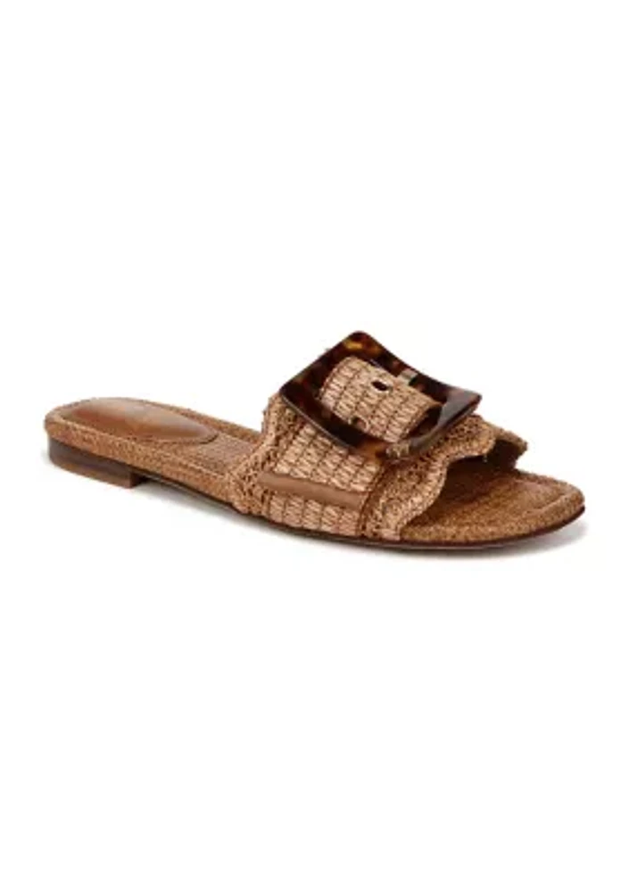 Bambi Raffia Slide Sandals