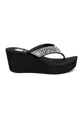 Glorian Wedge Thong Sandals