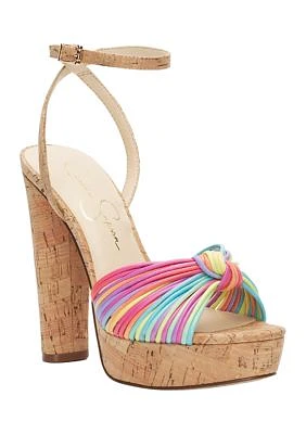 Immie Cork Heeled Sandals