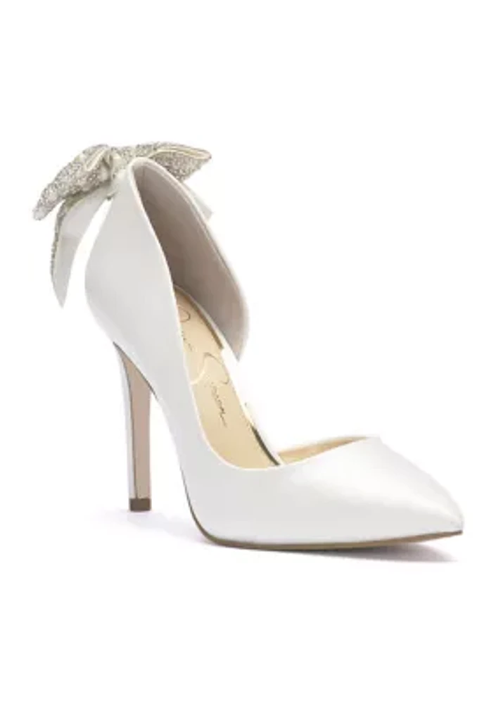 Prizma Bridal Bow Pumps