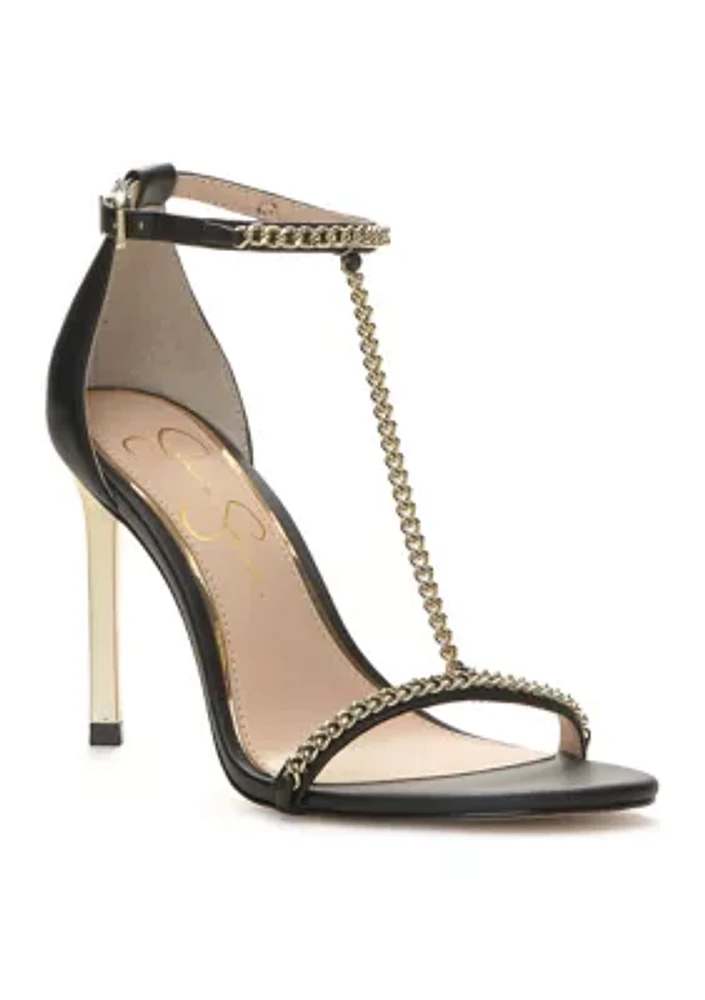 Qiven Chain Heeled Sandals