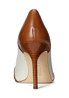 Lynden Nappa & Burnished Leather Pumps