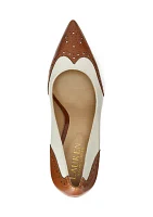 Lynden Nappa & Burnished Leather Pumps