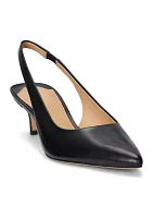 Lolah Burnished Leather Slingback Pumps