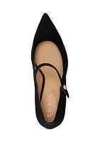 Lanette Suede Mary Jane Pumps