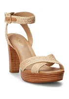 Sasha Raffia Platform Sandals