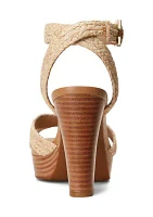 Sasha Raffia Platform Sandals