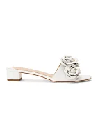 Fay Floral Trim Nappa Leather Sandals