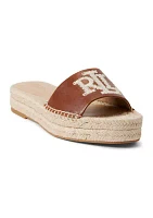 Polly Burnished Leather Espadrilles