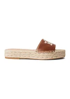 Polly Burnished Leather Espadrilles