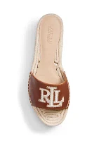 Polly Burnished Leather Espadrilles