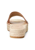 Polly Burnished Leather Espadrilles