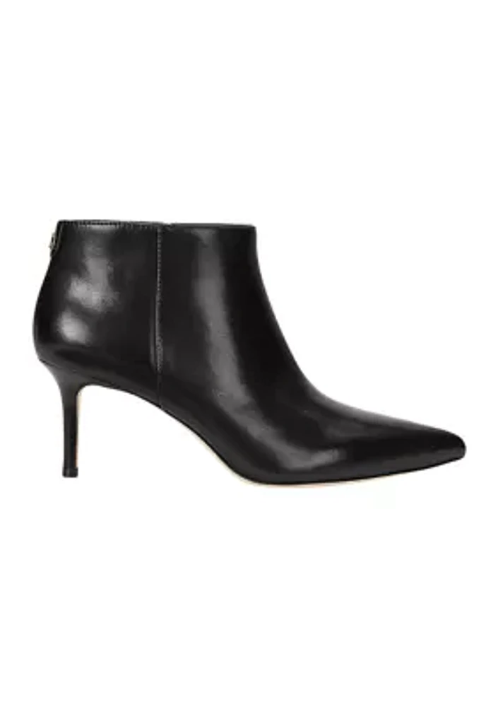 Lizie Burnished Leather Booties