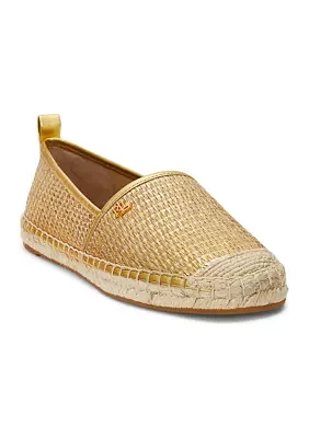 Cameryn III Metallic Straw Espadrille Flats