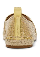 Cameryn III Metallic Straw Espadrille Flats