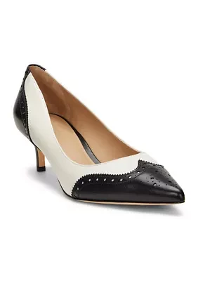 Adrienne Leather Wingtip Pumps