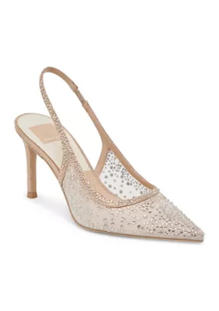 Kaye Crystal Slingback Heels