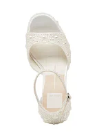 Pandro Pearl Platform Sandals