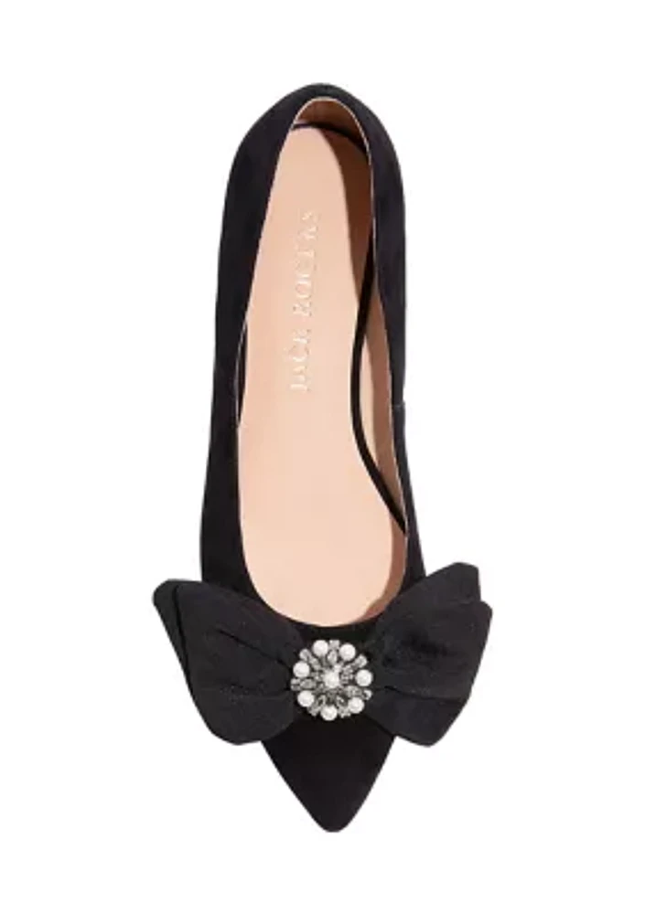 Debra Ornament Bow Ballet Flats