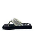 Toriana Woven Fringe Flip Flop Thong Sandals