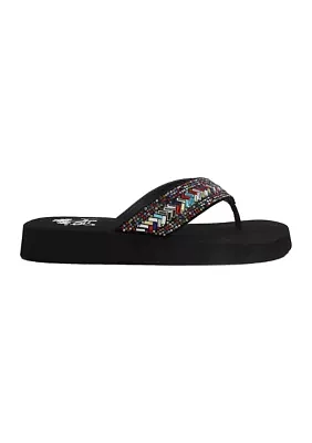 Savea Rhinestone Flip Flop Thong Sandals