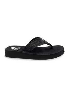 Bernie Elastic Woven Flip Flop Sandals