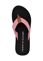 Carsun Seersucker Flip Flops