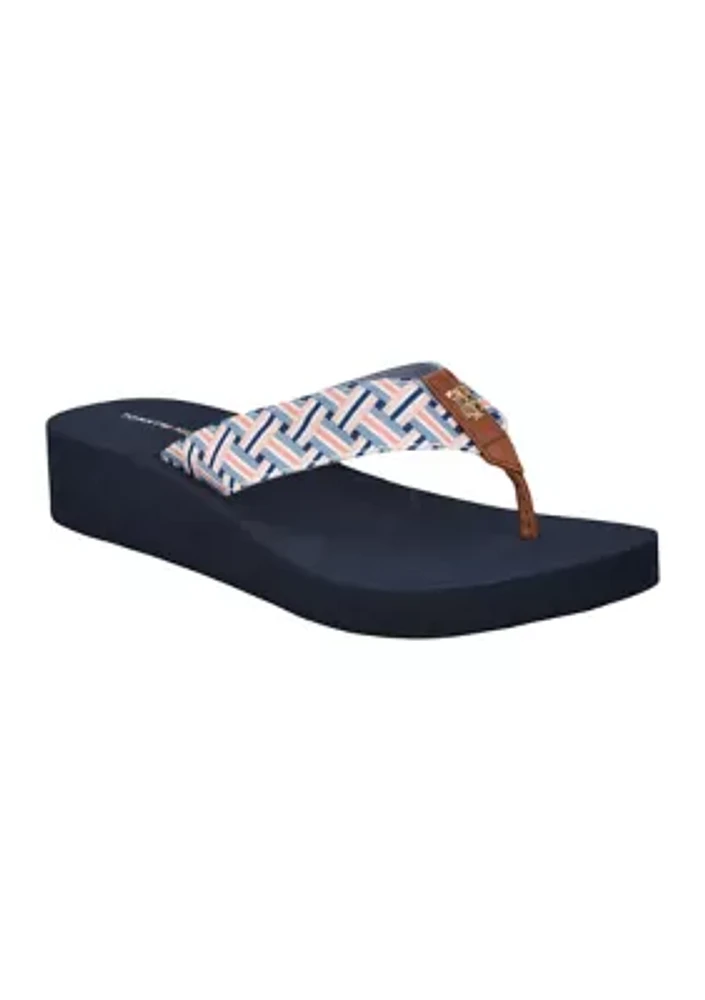 Reydli Wedge Flip Flop Sandals