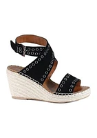 Gardenia Wedge Wrap Sandals