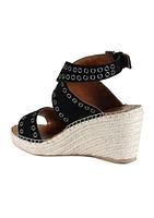 Gardenia Wedge Wrap Sandals