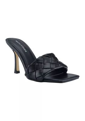 Darasa Quilted Square Toe Heeled Sandals