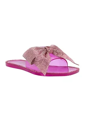 Joanne Bow Jelly Slide Sandals